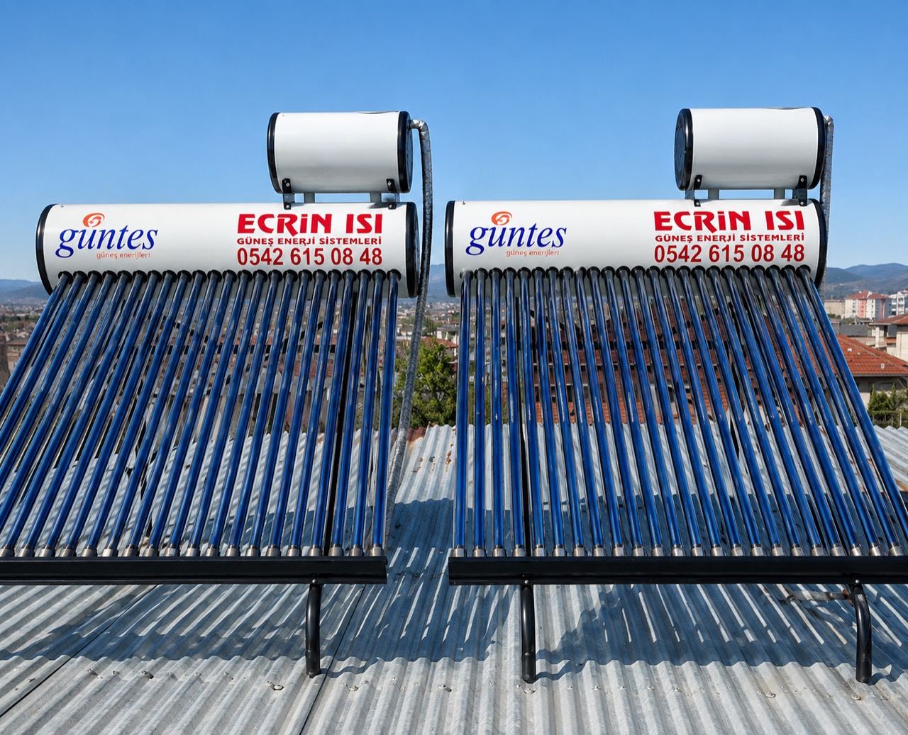 Ecrin Isı tarafından kurulan iki güneş enerjisi sistemi